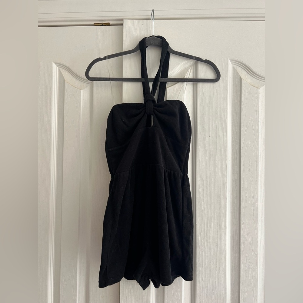 Black tie romper